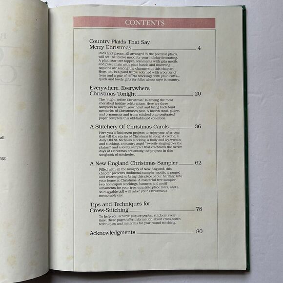 Christmas Cross Stitch Hardcover Pattern Book Better Homes Gardens Vintage 1987 - Picture 5 of 10